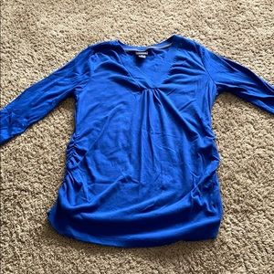 Oh Baby Blue 3/4 Sleeve Maternity Shirt XL